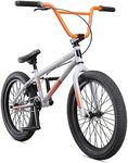 Mongoose Legion L20 Kids Freestyle BMX Bike, Intermediate Rider, Boys and Girls Bikes, 20-Inch Wheels, Hi-Ten Steel Frame, Micro Drive 25x9T BMX Gearing, Grey/Orange