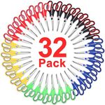 Scissors Bulk Set of 32-Pack, 8" All Purpose Multipurpose Sharp Sewing Craft Fabric Scissors for Office Home High/Middle School Student Office Teacher Art Supplies, Right/Left Handed