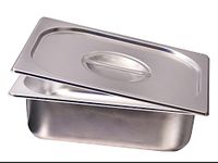 Malabar Stainless Steel Gn Pan 1/2 150mm Depth (6"), Gastronorm Pan with Lid (1/2 150 mm)