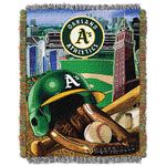 MLB Oakland Athletics Acrylic Tapestry Throw Blanket