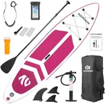 ADVENOR Paddle Board 11'x33 x6 Extra Wide Inflatable Stand Up Paddle Board with SUP Accessories Including Adjustable Paddle,Backpack,Waterproof Bag,Leash,and Hand Pump,Repair Kit (Pink)