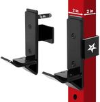 Yes4All Alloy Steel J-Hook 2 * 2, Hole 1/2 Power Rack Attachments - Capacity 1,000 lbs for Squat Rack for Home Gym