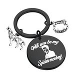 KEYCHIN Twilight Movie Keychain Twilight Edward and Bella Fans Gifts Will You Be My Spider Monkey Jewelry for Friend Family (Spider Monkey K-black)