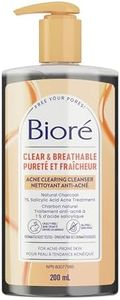 Bioré Charcoal Acne Clearing Cleanser, Salicylic Acid Facial Wash for Oily, Acne Prone Skin (200 mL) - Packaging May Vary