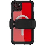 Ghostek Nautical Waterproof Apple iPhone 15 Plus Case with Holster Belt Clip - Screen & Camera Protector, MagSafe Compatible, Rugged Heavy Duty (6.7 Inch, Clear)