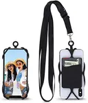 Gear Beast Universal Crossbody Pocket Cell Phone Lanyard Compatible with iPhone, Galaxy & Most Smartphones, Includes Phone Case Holder,Neck Strap Black