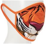 Wild Republic Wild Smiles Face Mask, Reusable Face Mask, Washable Face Mask, Half Face Mask, Tiger Mouth Design, Adult Face Mask