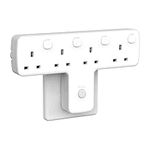 Mscien Multi Plug Adopter, Plug Extension with Independent Switches, 4 Way Plug Adapter UK Built-in Surge Protector, 4 in 1 Wall Socket Plug Extender with 180 Degree Rotation Button