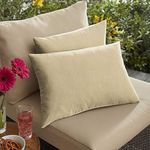 Sorra Home Sunbrella Solid Pillow Set, 14 in x 24 in, Spectrum Sand