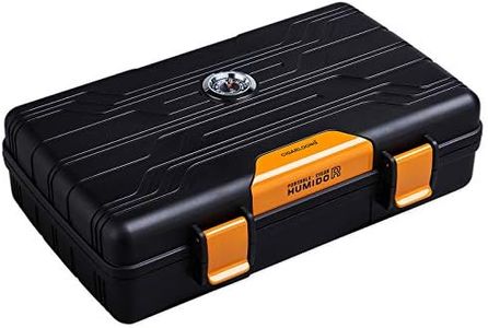 CIGARLOONG Cigar Case Travel Double Layer Accommodates 10 Cigars Portable Cigar Humidors(Color:Orange)