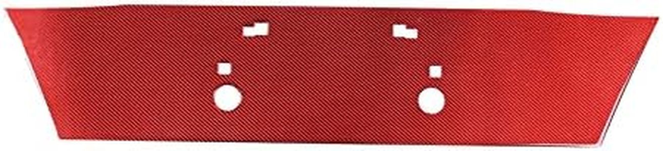 Rear License Plate Trim Cover for C6 Corvette 2005-2013, Rear License Frame Bezel Cover Trim Molding Panel, Carbon Fiber (Red)