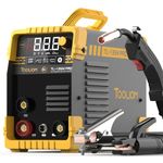 TOOLIOM 135A Gasless Flux Core MIG Welder 110V MIG Welder Flux MIG/Lift TIG/Stick 3 in 1 Welding Machine IGBT DC Inverter with LCD Display