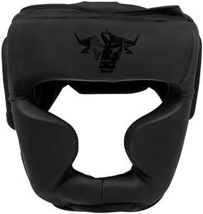 Boxing Head Guard Artificial Leather for Face, Ears and Cheeks Protection Head Gear for Boxing, Mauy Thai, Kickboxing, MMA and Martial Arts Training by Javson (Large)