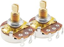 Musiclily Pro Brass Thread Full Metric Sized Control Pots A25K Audio Taper Potentiometers for Guitar (Set of 2)