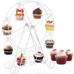 SOUJOY Ferris Wheel Cupcake Stand, Cupcake Serving Holder for Carnival and Circus Theme Party, Cupcake Display Rack for Candy Cupcake Cookies Dessert Wedding Party Furnishing