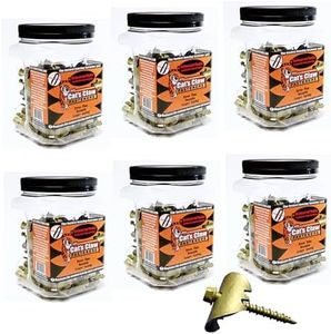 6 Pack of 170 Pieces Cat’s Claw Fasteners 1.5 inch for Hardwoods | Replaces Fence Staples | Installs Fast with a Power Drill No Hammer Needed | Stronger Than Fencing Staples