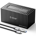 ORICO USB 3.1 to SATA External Hard Drive Docking Station Aluminum Alloy for 2.5 3.5 Inch SATA HDD SSD Up to 6Gbps Support 18TB with 10 Gbps 2 in 1 Cable-9618C3