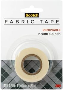 Scotch Removable Fabric Tape, 1.91 cm x 457.2 cm, 1-Roll, Removable and Double Sided