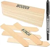 50Pcs Plant Labels 6 Inch Wooden Pl