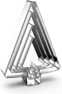 Tree Cookie Cutter Set - 5", 4", 3", 2" - 4 Piece - Stainless Steel