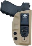 Glock 19 Holster IWB Kydex for Glock 19 19X / Glock 23 / Glock 25 / Glock 32 / Glock 45 (Gen 3 4 5) CZ P10C Pistol Case Inside Waistband Carry Concealed Holster Glock 19 Gun Accessories (Tan)