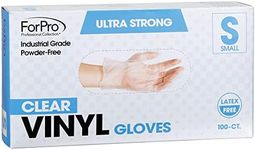 ForPro Disposable Vinyl Gloves, Cle