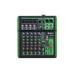 D Debra 6 Channels Professional Audio Mixer with 99 DSP Digital Effects USB MP3 Input 48V Professional Phantom Power for DJ Mixer Console Home Karaoke Recording Studio (DI-6UX)