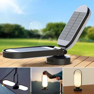Moslumin Luz Camping Recargable, 5000mAh Lampara Solar Camping, Accesorios Camping, Impermeables Portatil Plegables, Linterna LED Sin Cable para Interior, Exterior, Emergencia, Campismo, Tienda