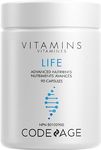 Codeage Life Telomere Supplements - 5 MTHF Folate Vitamin B9, Vitamin B12 Methylcobalamin, Vitamin D3, L-Theanine - Ashwagandha, Astragalus - DNA, Methylation Cycle - Non- GMO - 90 Capsules