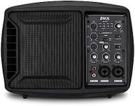 LyxPro SPA-5.5 Small PA Speaker Monitor Class-D Amplifier 3 Channel Mixer 3 Band EQ, Powerful Compact Active Speaker System amp with mixer 48V Phantom Power