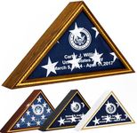 Officially Licensed U.S. Army Flag Display Case – Solid Wood Military Flag Case with Personalized Engraving – Veteran, Memorial & Retirement Gift – Fits 5’ x 9.5’ Folded Flag (Rustic Brown)