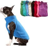 JACKO & CO - Fleece Vest Sweater with Leash Ring - Soft Lightweight Breathable for Puppies Small Medium Dogs, Kitten, Cats, Chihuahua - Warm for Fall/Autumn/Winter (Blue, L)