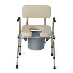 Guardian Drop Arm Commode, Padded - 8.0 ounces, White (G98204)