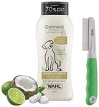 Wahl 820004 Oatmeal Shampoo, Coconut Lime Verbena 709 ml, 1 Piece & Flea Comb, Large