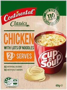 CONTINENTAL Cup-A-Soup | Chicken With Lots Of Noodles, 2 pack, 60g