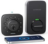 ULTRALOQ U-Bolt WiFi Smart Lock with Door Sensor, 5-in-1 Keyless Entry Door Lock with Built-in WiFi, Bluetooth and Keypad, Smart Door Lock, Smart Deadbolt, ANSI Grade 1 Certified - Black