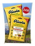 100 Ricola Mountain Herb 2 X 50 Lozenges - No Sugar Added - Cough Suppressant Throat Lozenges