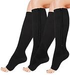 2 Pairs Compression Socks Toe Open 