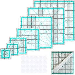 Quilting Square Rulers(2.5",3.5", 5",6", 8.5", 10",12"),7 Square Quilting Templates Quilt Ruler for Sewing