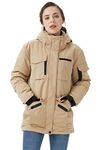 Orolay Men's Insulated Winter Parka Women’s Down Coat with Detachable Hooded Khaki for Women 2XL