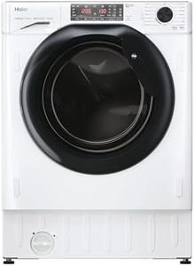 Haier HWDQ90B416FWB-UK 9/5kg Integrated Washer Dryer, D/A Rated, White & Black