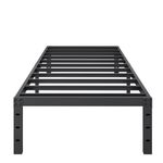 SHLAND Twin XL Bed Frames 16 Inch Metal Platform Bed Frame No Box Spring Needed, Twin Size Bed with Heavy Duty Strong Slat Support, Easy Assembly, No Noise, Black