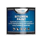 Bond-It Bitumen Paint - 1 litre - Solvent-bourne bituminous black paint for waterproofing & weatherproofing steelwork, concrete, wood, asphalt & portable water tanks