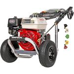 Simpson ALH3425 3400 PSI at 2.5 GPM Gas Pressure Washer Powered by Honda GX200, Black & Red