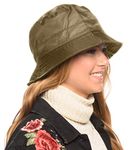 Adjustable Waterproof Bucket Rain Hat in Nylon, Easy to fold CL3056, Cl3056olive, One Size