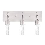 Westinghouse Lighting 63721 Cava Three-Light, 22 Watt LED Indoor Wall Fixture, Brushed Nickel Finish with Bubble Glass