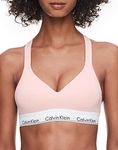 Calvin Klein Women's Modern Cotton Lightly Lined Bralette, Nymph'S Thigh, Large