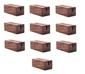 NJ Natural Wood Card Holders Wood Place Card Holders length 6 cm, Premium Rustic Table Number Holders, Table Place Cards, Wood Photo Holders, Wedding Party Table Name, Photo holder, Surprise Card Holder: 10 Pcs