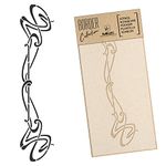 Border Reusable Plastic Wall Stencil // ART NOUVEAU ORNAMENT #1 // Art Craft Mylar Template (8,2"x15,7")