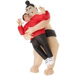 Morph Sumo Wrestling Suits for Adults Blow Up Fat Suit Funny Halloween Costumes for Adults